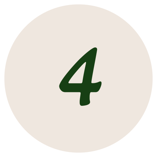 A green number 4 is displayed in the center of a light beige circle.